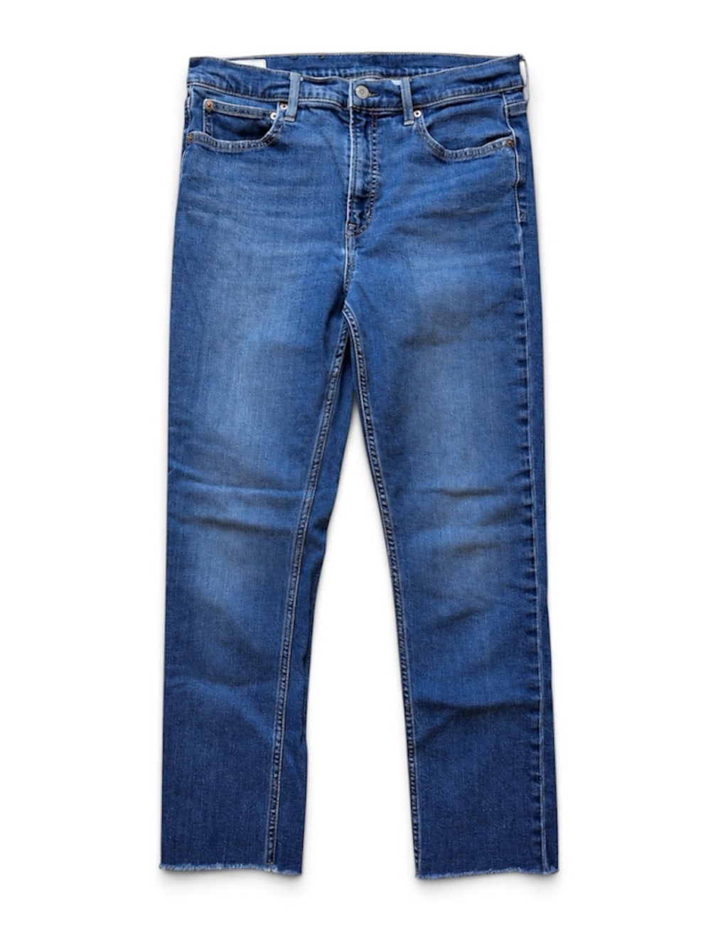 Gap Vintage Slim High Rise Jeans Size 31 12 Long Medium Wash Denim